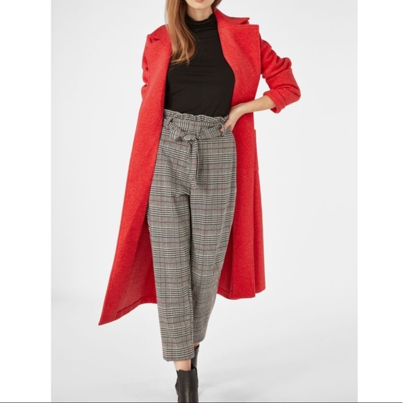 🆕Listing! Cherry Red Faux Wool Long Coat - Picture 4 of 12